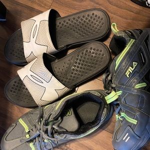 Flip flops and sneakers